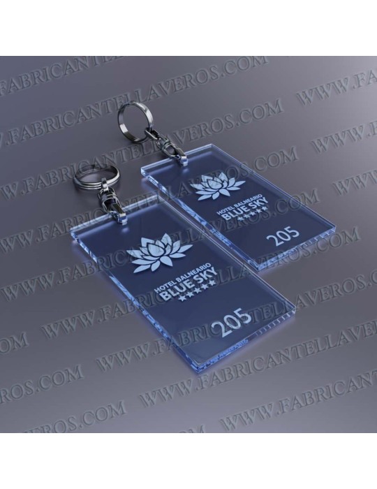 Llaveros Personalizados Rectangulares verdes Flúor 100x60 Fluor 3mm