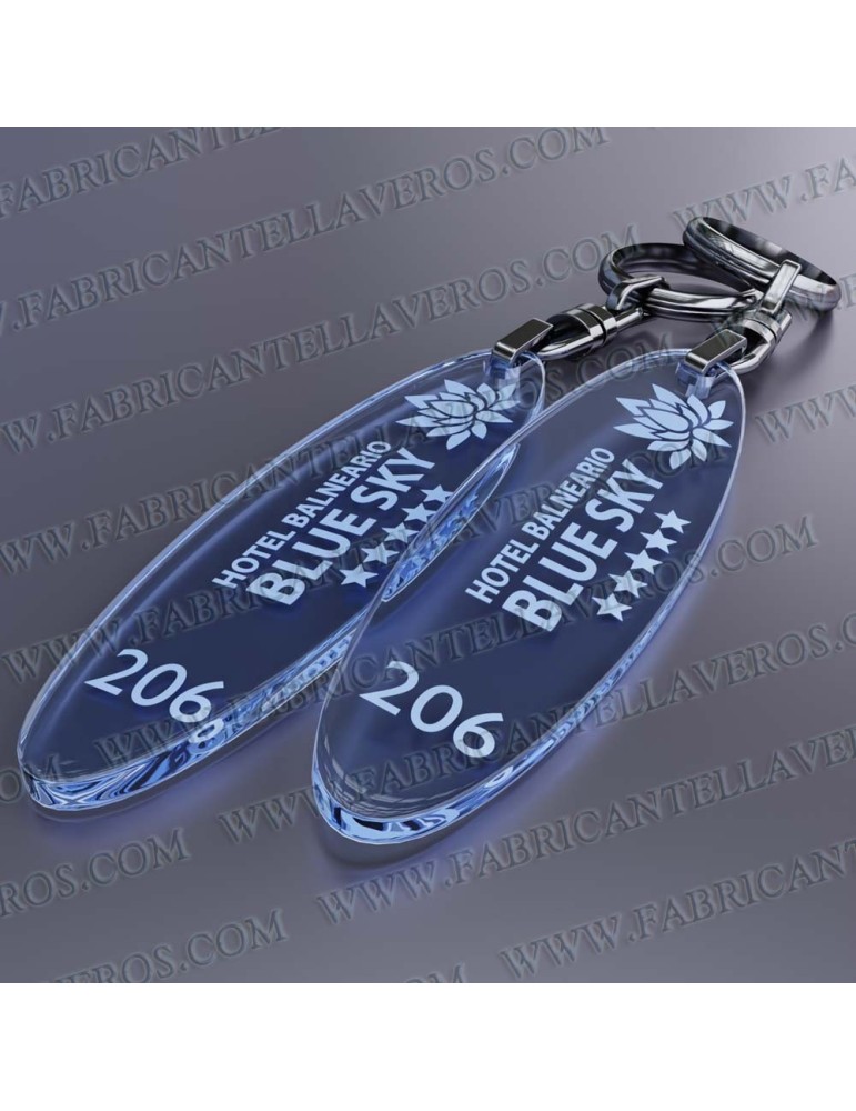 Llaveros Personalizados Elipse verde Fluor 3mm