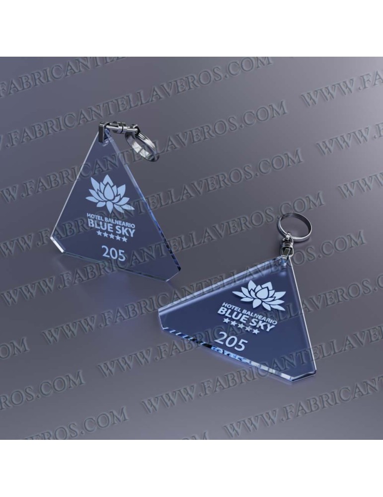 Llaveros Forma Diamante  80x78mm grosor 3mm