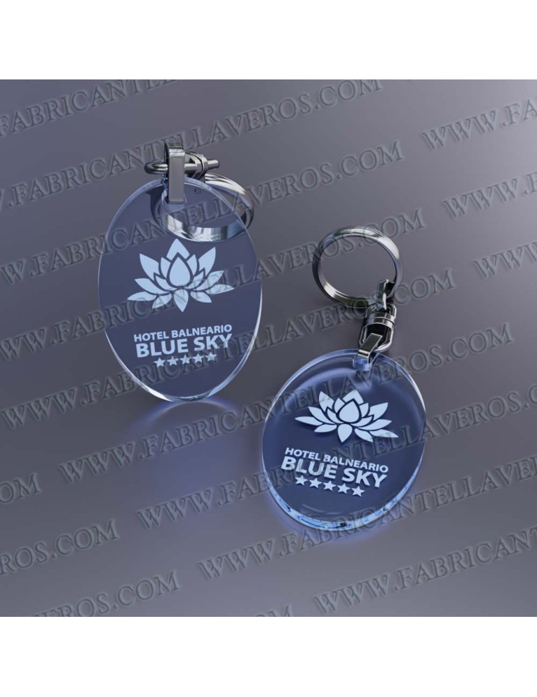 Llaveros Personalizados Ovalados verdes Fluor 3mm